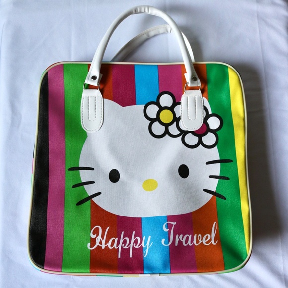 Hello Kitty Large Travel Tote Bag Beach Pool Summer Colorful - Picture 5 of 5